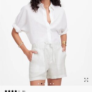 Madewell White Linen Shorts